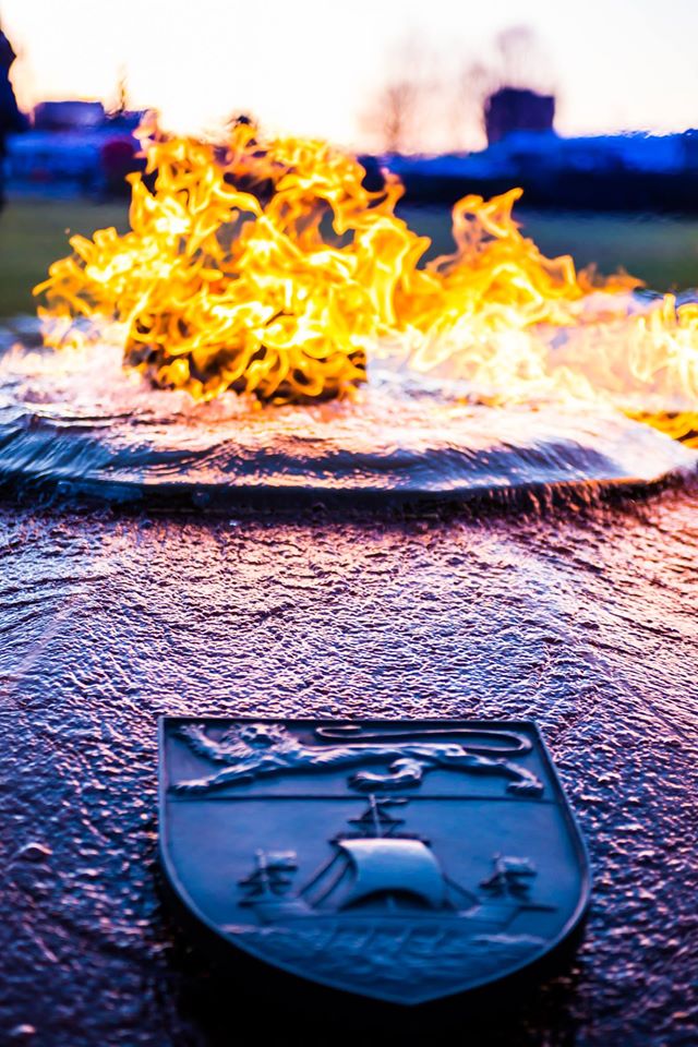 Photograph taken by me infront of Parliament Hill  infront of the Centennial Flame